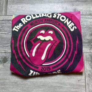 The Rolling Stones North America 2015 Zip Code Tour T-Shirt Size S